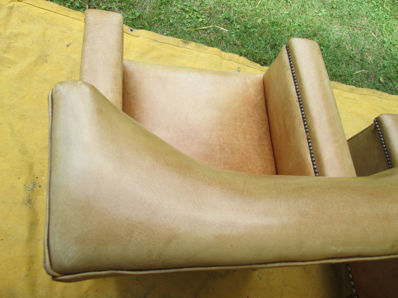 Pair of Ralph Lauren Leather Armchairs 2