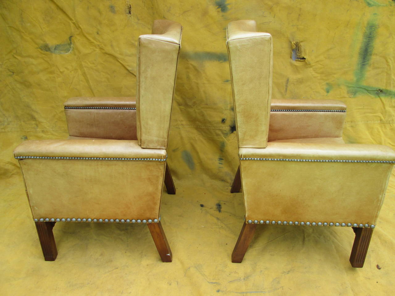 Pair of Ralph Lauren Leather Armchairs 3