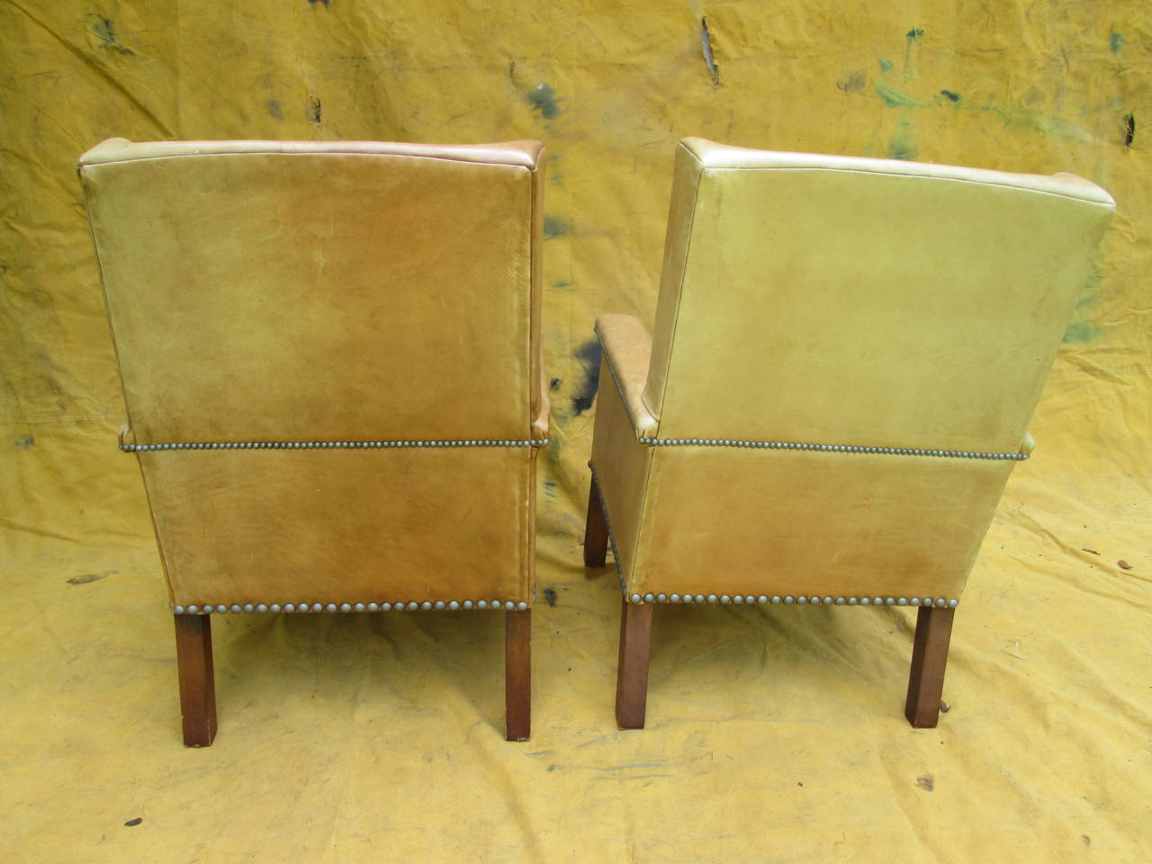 Pair of Ralph Lauren Leather Armchairs 4