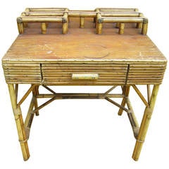 Double-Sided Bamboo Desk