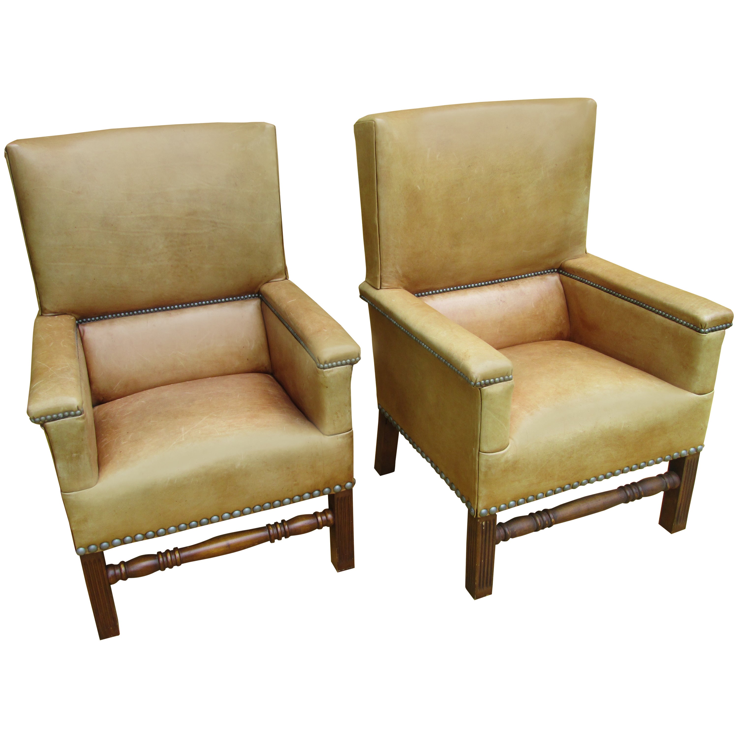 Pair of Ralph Lauren Leather Armchairs