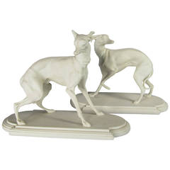 Vintage Pair of Porcelain Boehm Whippets
