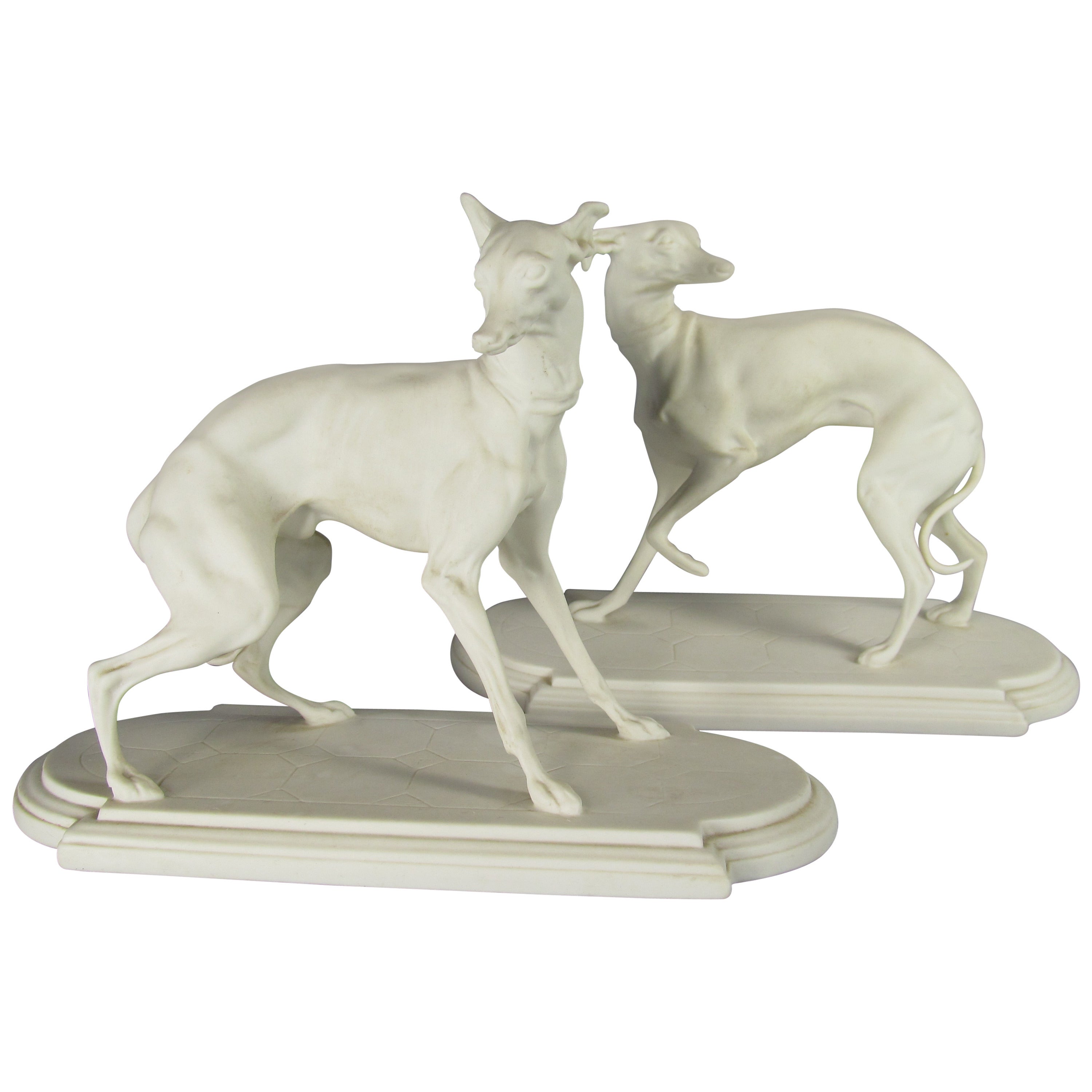 Pair of Porcelain Boehm Whippets
