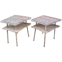 Two-Tier Wicker End Tables