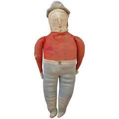Folk Art Knitted Rag Doll