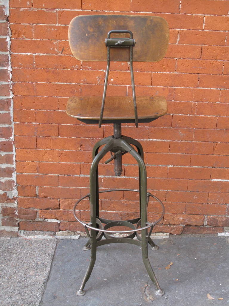 Industrial Toledo Drafting Stool In Good Condition In Brooklyn, NY