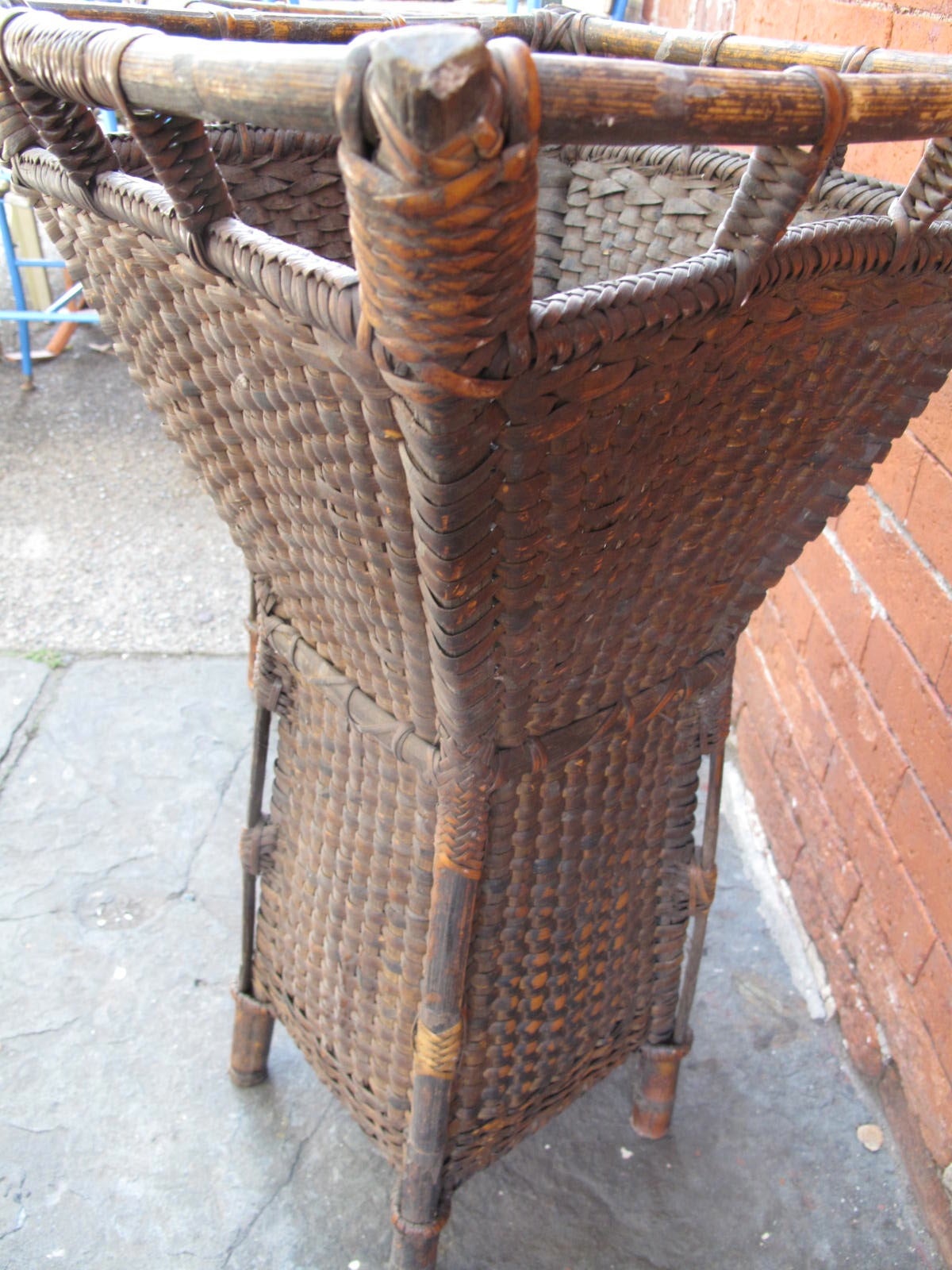 Pair of Early 20th Century Wicker Planters 3