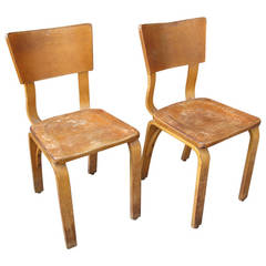 Pair of Thonet 1950s Bentwood Chairs