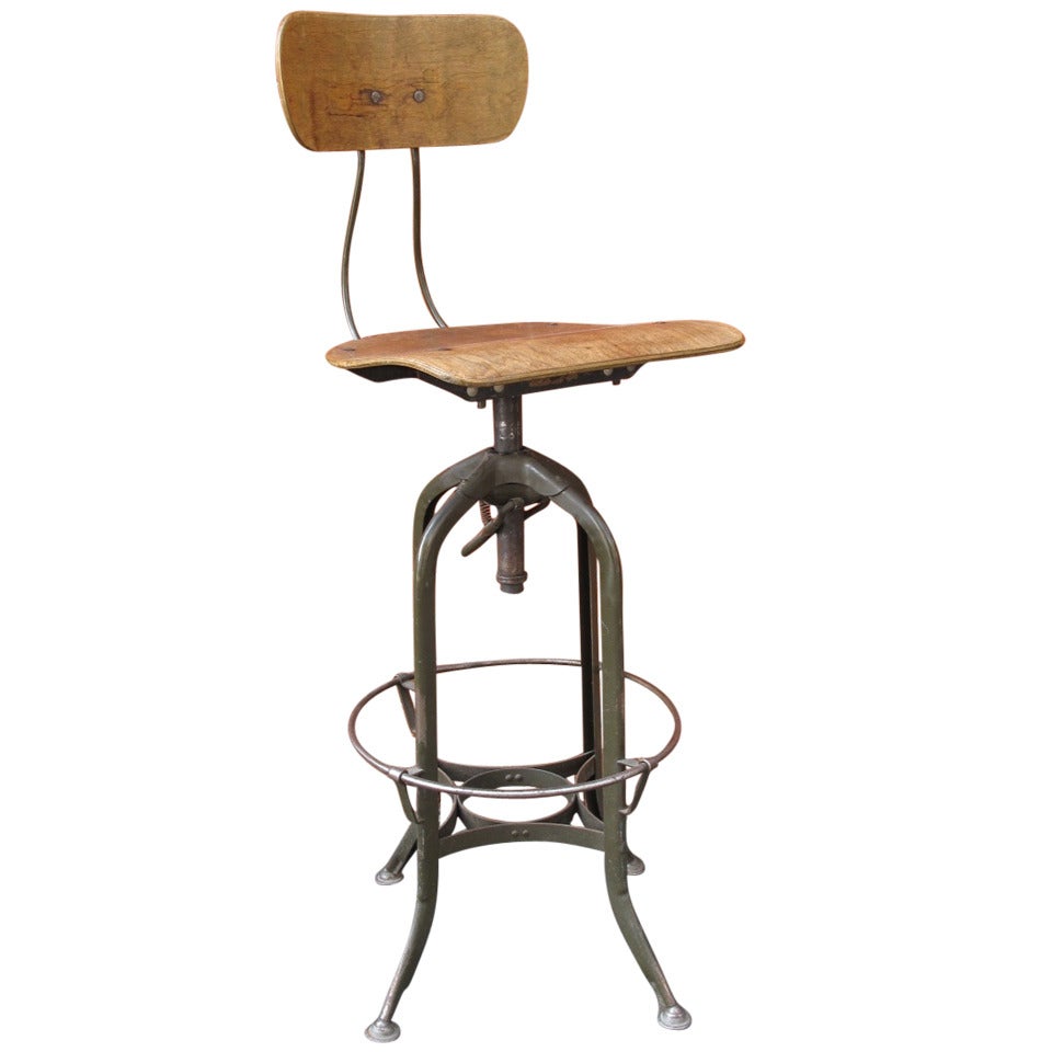 Industrial Toledo Drafting Stool