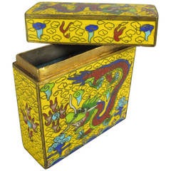 Antique Cloisonné Dragon Cigarette Box
