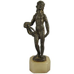 Bronze Nude Figure with Lyre