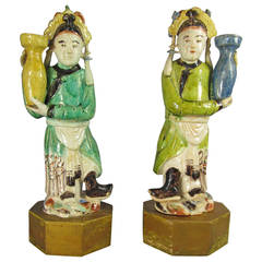 Antique Pair of Early 20th Century Chinese Figures