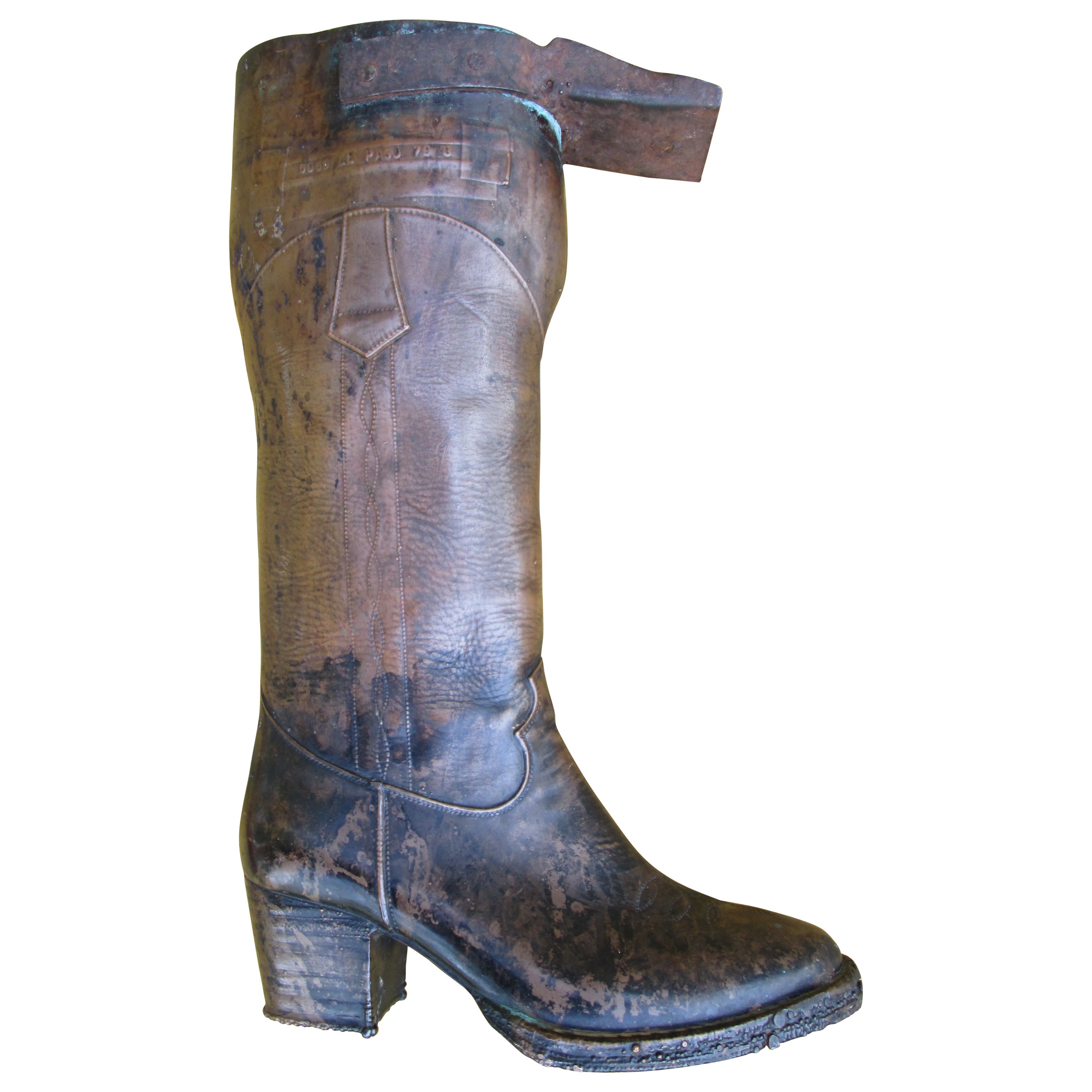 Copper Western Boot Trade SIgn