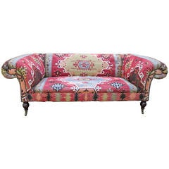 George Smith "Early Victorian" Sofa in Kilim