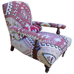 Vintage George Smith "Edwardian" Chair in Kilim