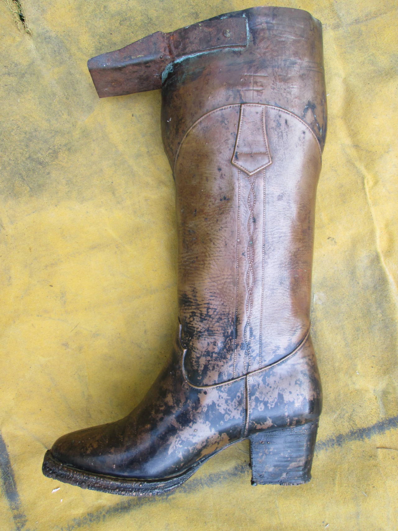 Copper Western Boot Trade SIgn