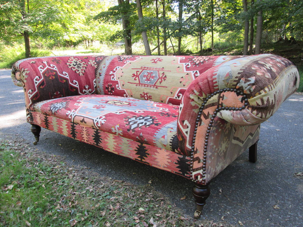George Smith Early Victorian Sofa In Kilim At 1stdibs George Smith Early Victorian Sofa In Kilim At 1stdibs