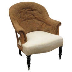 French Napoleon III Shell Back Arm Chair