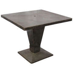 Vintage Art Deco Square Steel Outdoor Table