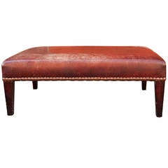 George Smith Leather Ottoman