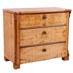 North German Louis-Philippe Chest of Drawers in Birch, circa 1845