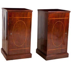 Pair of English Regency Pedestal Cabinets, c. 1820