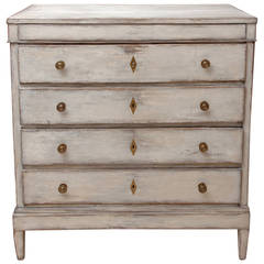 18th Century North German Painted Commode or Chest of Drawers