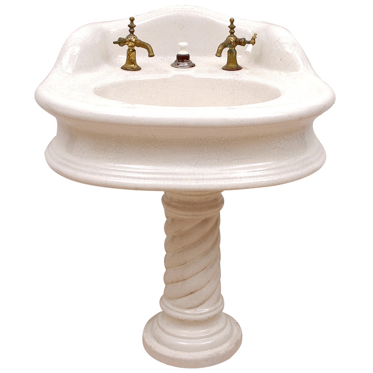 POST FREE. Victorian character rich colors porcelain wash basin Heavy floral swirl design Matt glaze bathroom sink