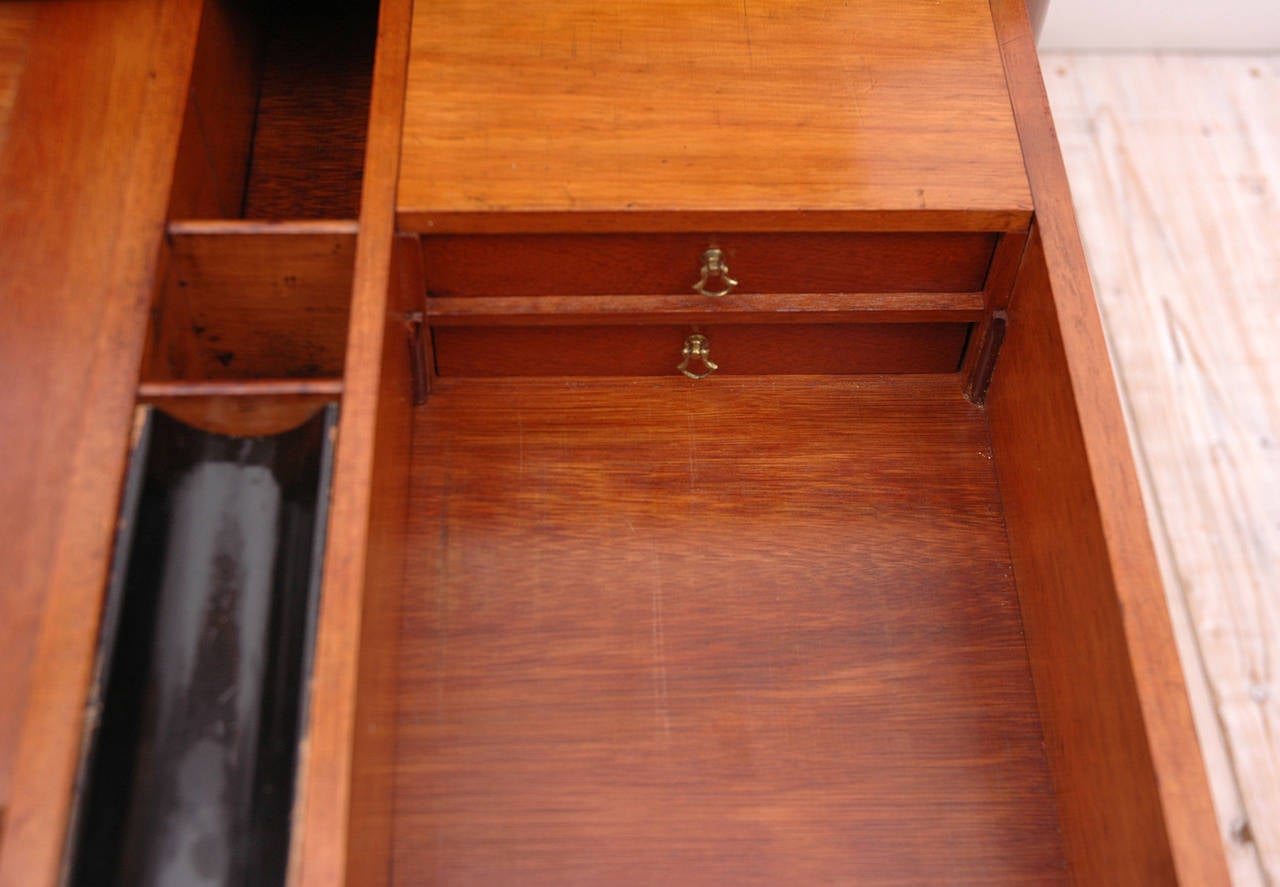 Antique Empire Chest of Drawers in Cuban Mahogany with Interior Writing Surface For Sale 3