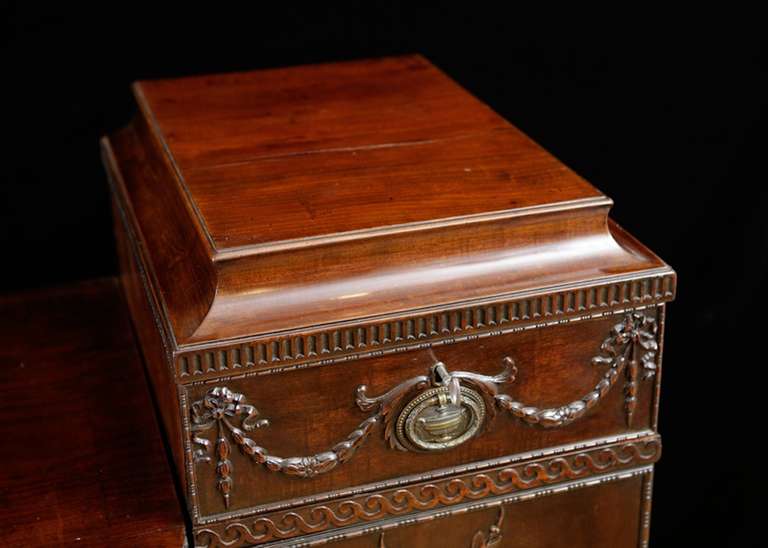 Mahogany 19th Century Pedestal Sideboard in the Style of Robert Adam