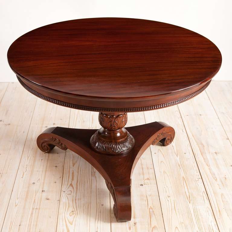 Round Center Pedestal Table, Northern Europe, circa 1880