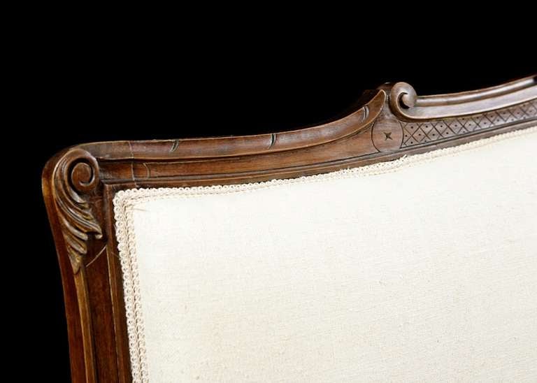 Gilt La Belle Époque Louis XV Style Sofa in Carved Walnut, France, circa 1870