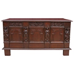 Used Neo-Renaissance Oak Blanket Chest