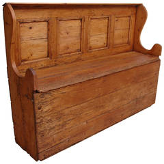 English Bed Bench in Pine, circa 1800 10