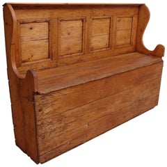 Antique English Bed Bench in Pine, circa 1800