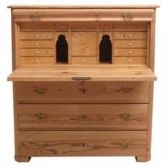Biedermeier Fall-Front Secretary in Pine and Birch, circa 1840 2