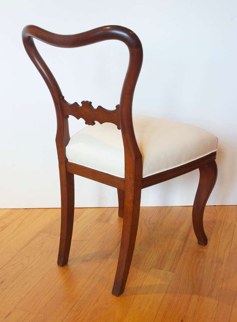 Set of Ten Antique Baltic Mahogany Dining Chairs with Upholstered Slip Seats In Good Condition In Miami, FL