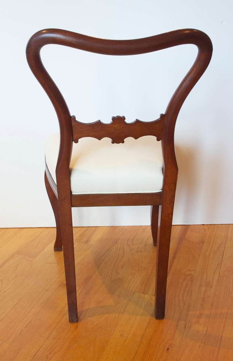 19th Century Set of Ten Antique Baltic Mahogany Dining Chairs with Upholstered Slip Seats