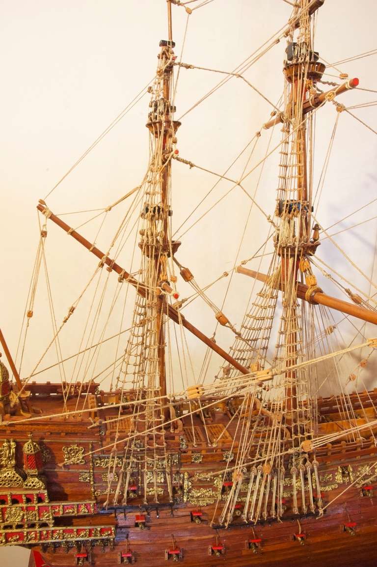 Schiffsmodell „Sovereign of the Seas“, ein Kriegsschiff der englischen Marine aus dem 17. Jahrhundert (Renaissance) im Angebot