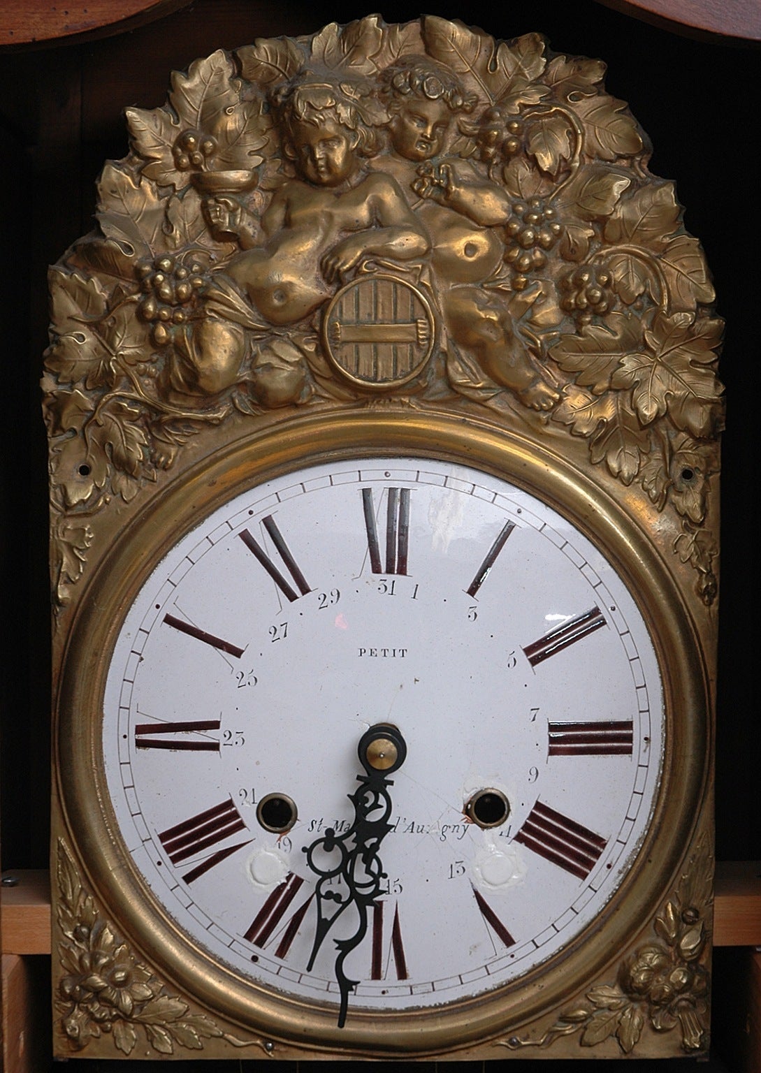 Brass 19th Century French Country Long Case Clock