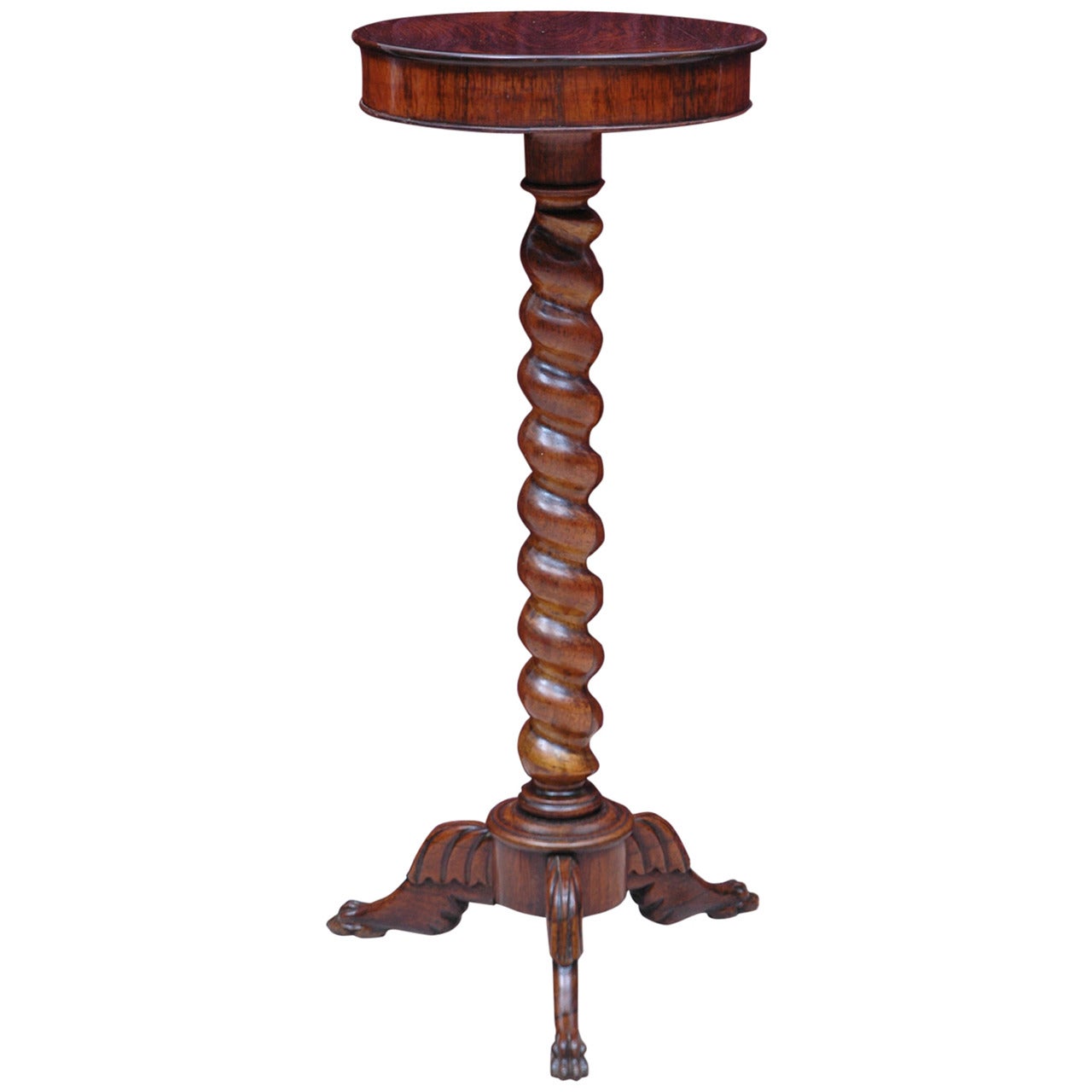 19th Century Small Rosewood Round Tripod Table