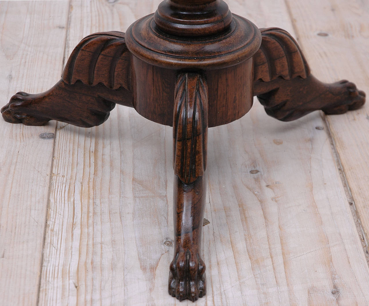 French 19th Century Small Rosewood Round Tripod Table