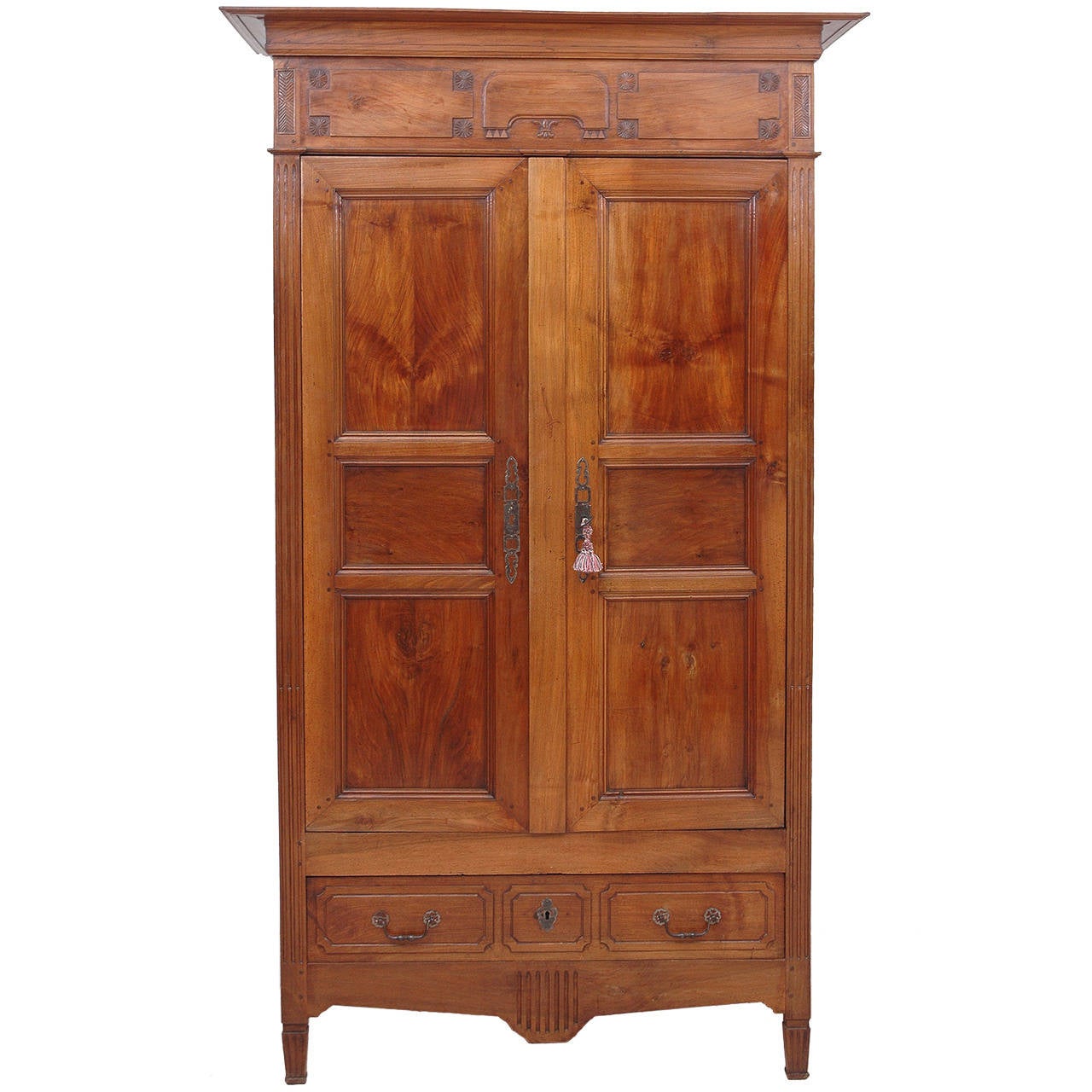 French Directoire Armoire in Walnut For Sale at 1stdibs