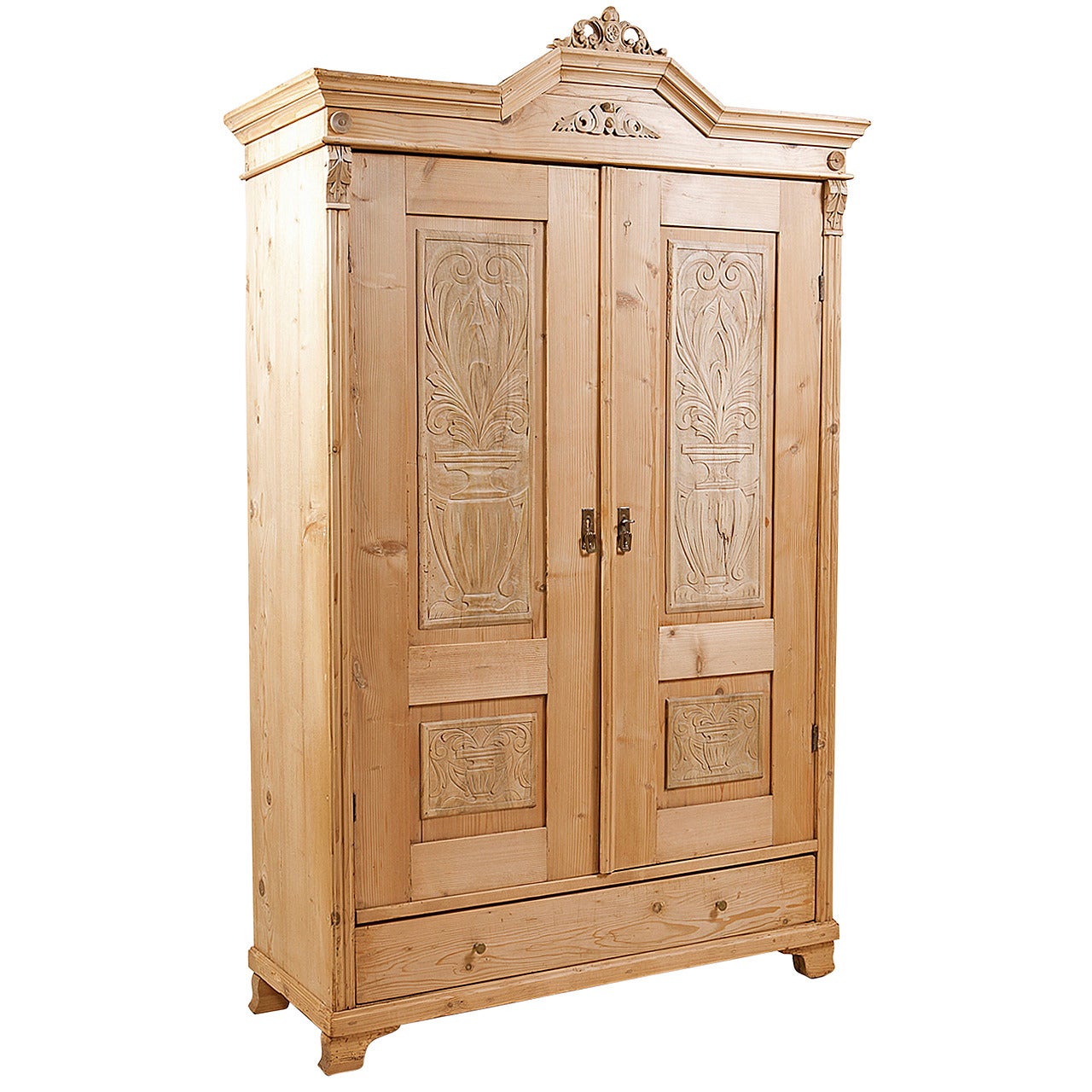 Hungarian Pine Armoire, circa 1865