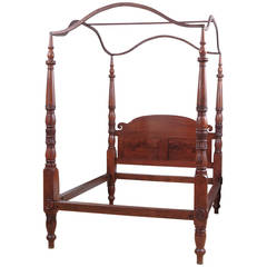 American Federal California King-Size, Four-Poster Bed, circa 1810