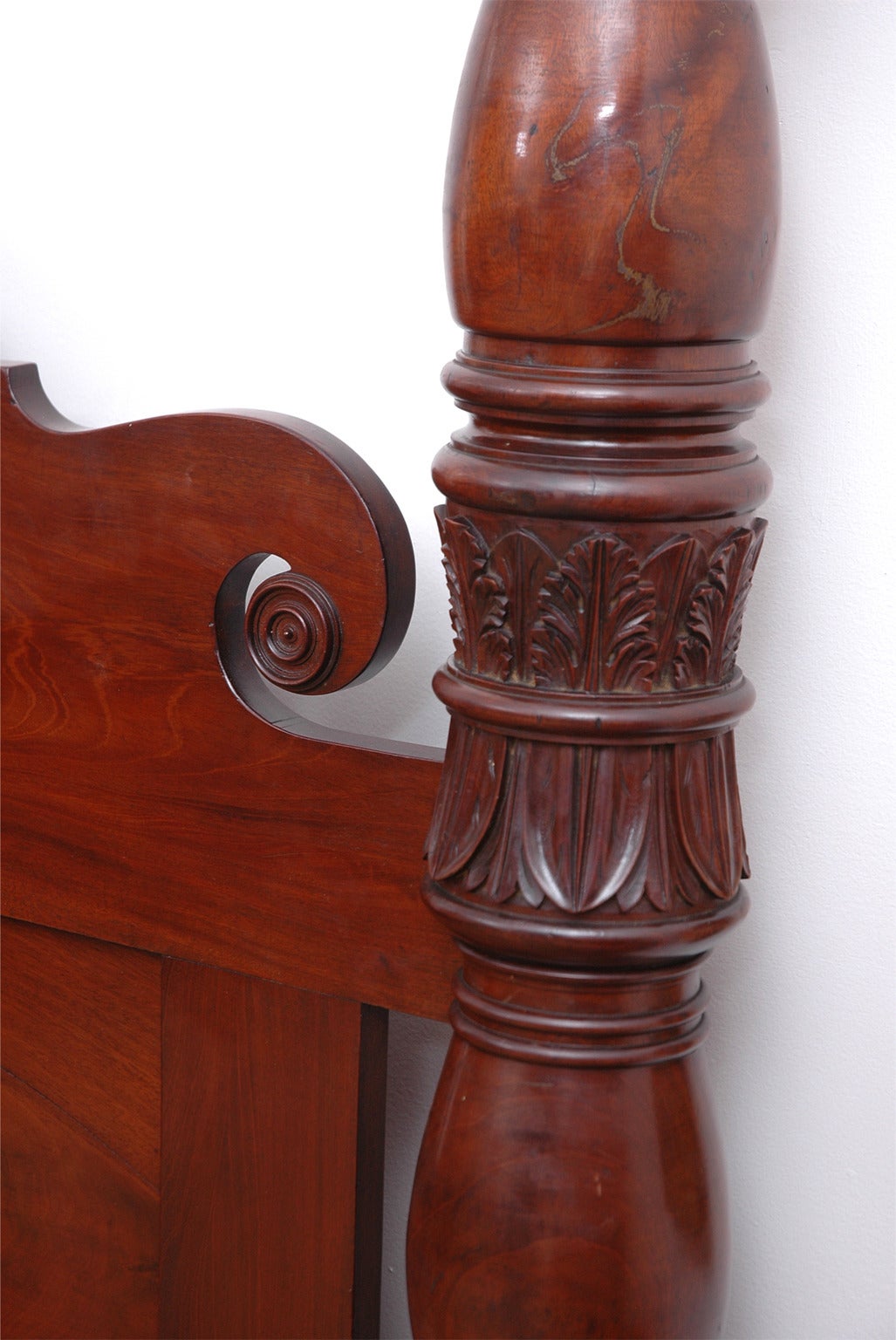 American Federal California King-Size, Four-Poster Bed, circa 1810 1