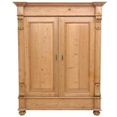 Antique Armoire in Pine from Europe, circa 1880