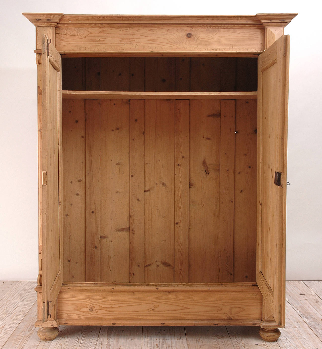 Antique Armoire in Pine from Europe, circa 1880 In Good Condition In Miami, FL