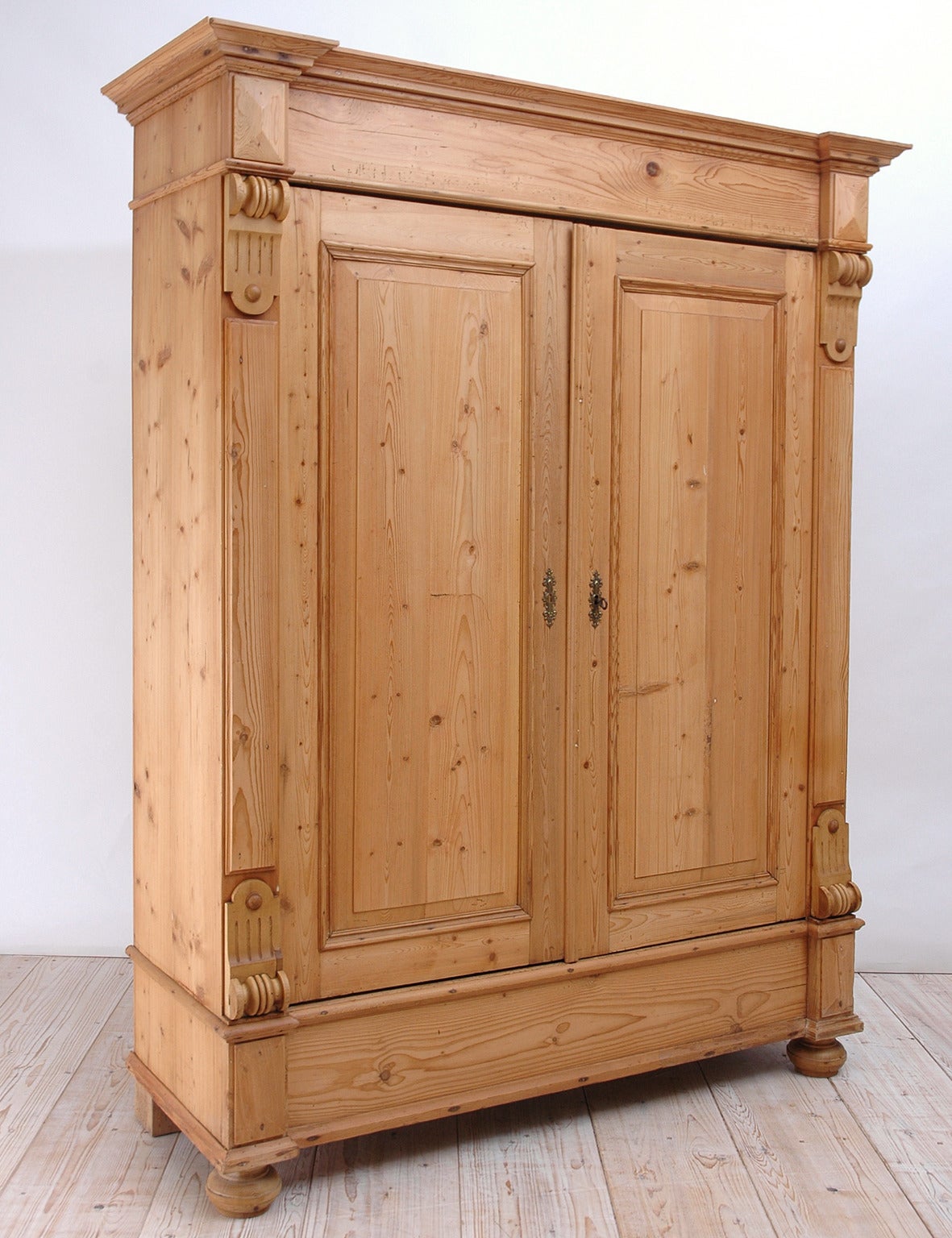 19th Century Antique Armoire in Pine from Europe, circa 1880