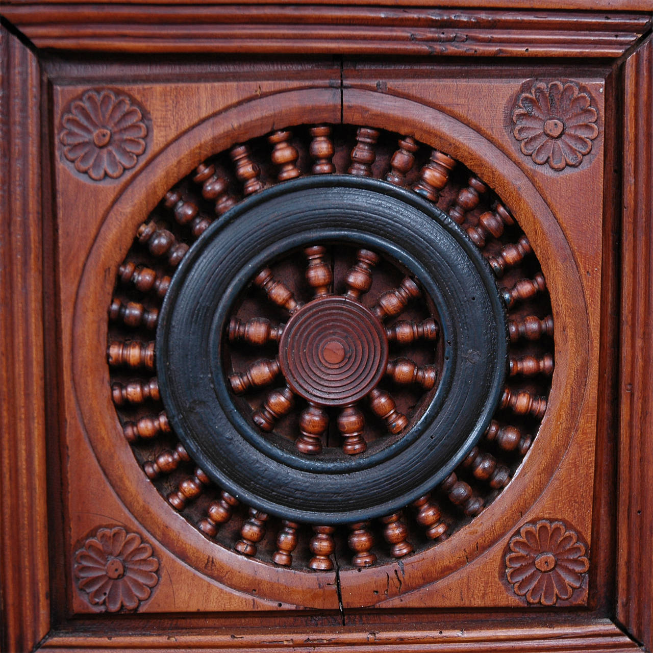 Colonial Malaysian Cupboard in Carved and Polychromed Wood, circa Late 1800s 3